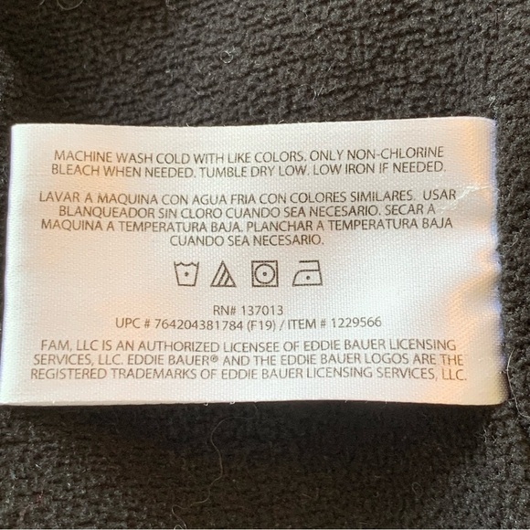 Eddie Bauer Men’s Pants 38x32 Black Fleece Lined Hiking Outdoor Cold Winter - Picture 12 of 14